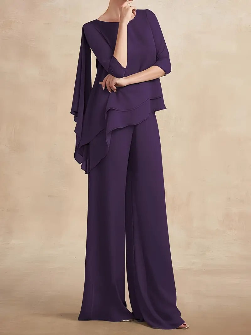 CONJUNTO DE GASA NOIR™ | DOS PIEZAS ELEGANTE COLECCIÓN OTOÑO