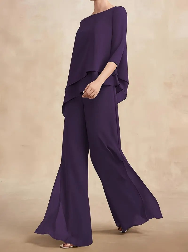 CONJUNTO DE GASA NOIR™ | DOS PIEZAS ELEGANTE COLECCIÓN OTOÑO