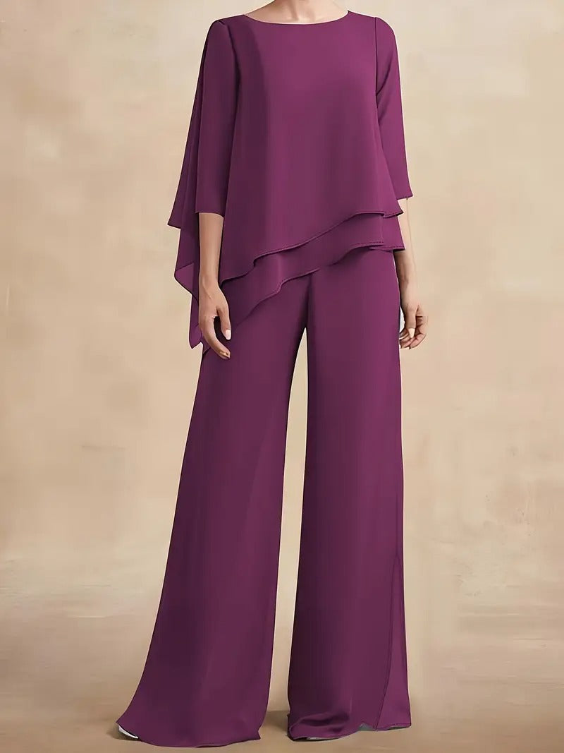 CONJUNTO DE GASA NOIR™ | DOS PIEZAS ELEGANTE COLECCIÓN OTOÑO