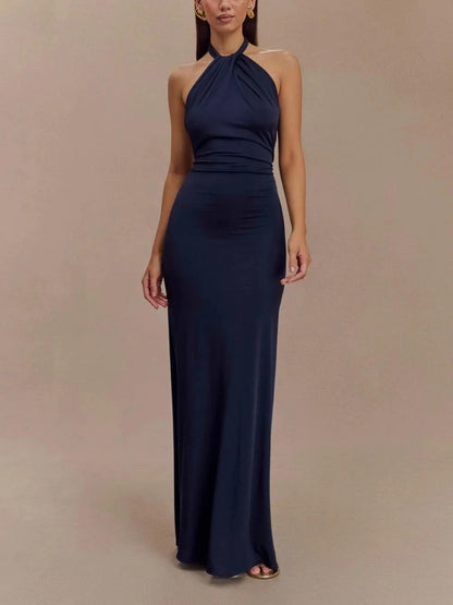 VESTIDO HALTER SATINADO JUDITH
