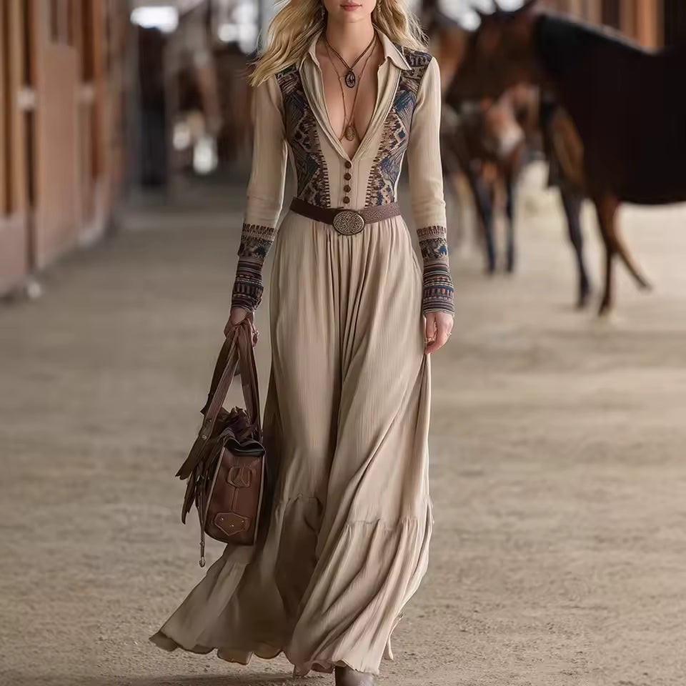 JUDITH | VESTIDO ESTILO RETRO DE MANGA LARGA