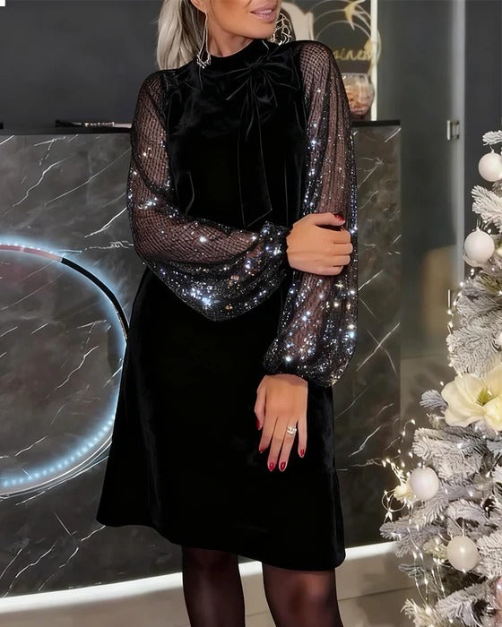 VESTIDO ÉLISE NOIR – ELEGANCIA LUMINOSA PARA NOCHES ESPECIALES