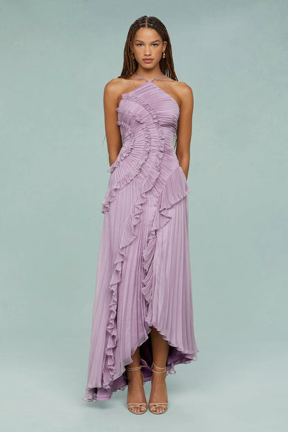 VESTIDO MIDI ROMÁNTICO  PLISADO FRILLÉA