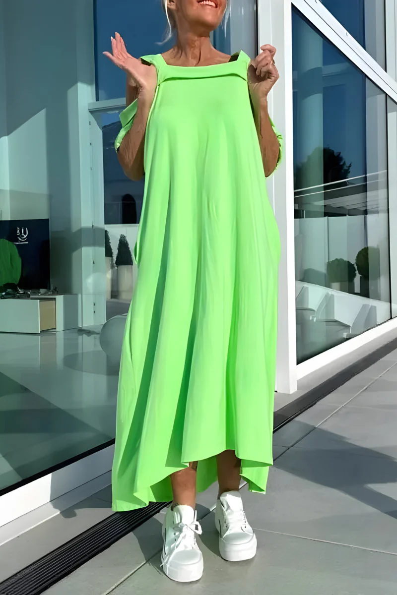 NOVA VESTIDO LARGO DE VERANO CON HOMBROS DESCUBIERTOS