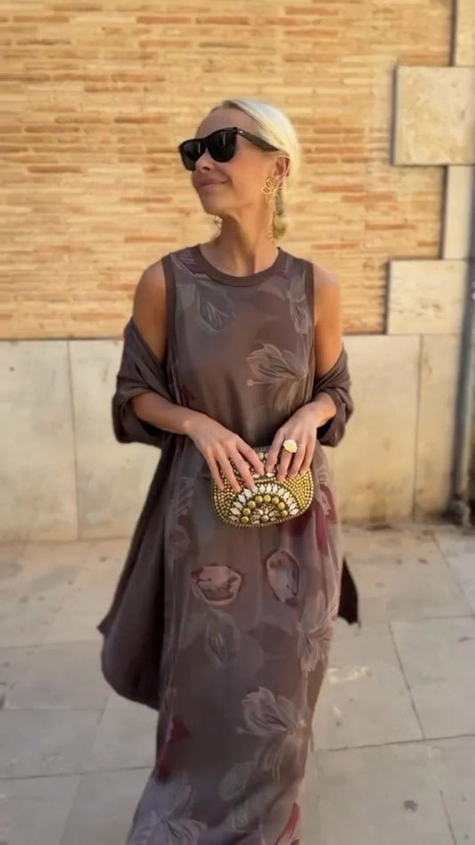 VESTIDO ELENA ELEGANTE CON ESTOLA
