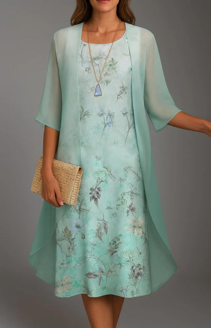 VESTIDO ISADORA ELEGANTE ROMÁNTICO CON ESTOLA