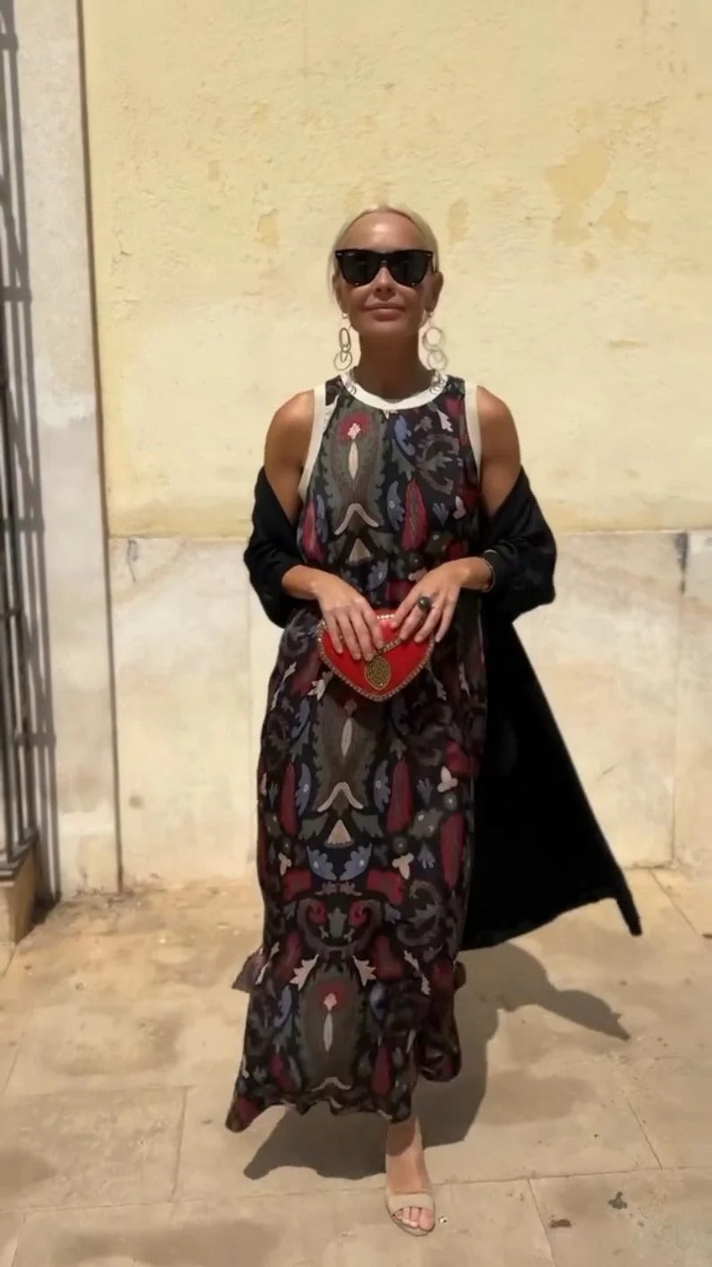 VESTIDO DARK MOON ELEGANTE CON ESTOLA