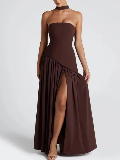 VESTIDO LARGO MOON  SIN TIRANTES