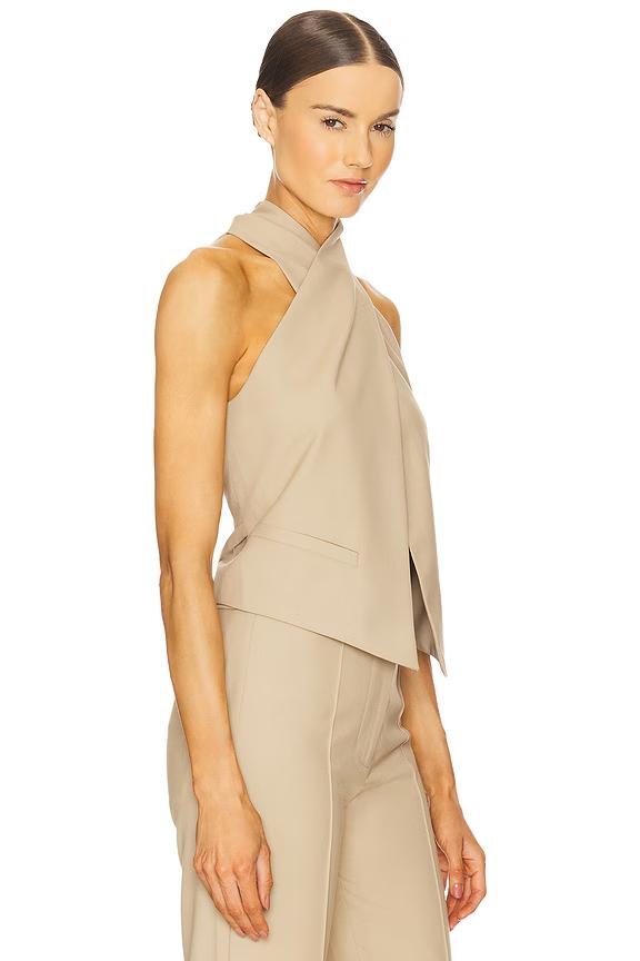 TOP SIN MANGAS CON CUELLO HALTER CRUZADO